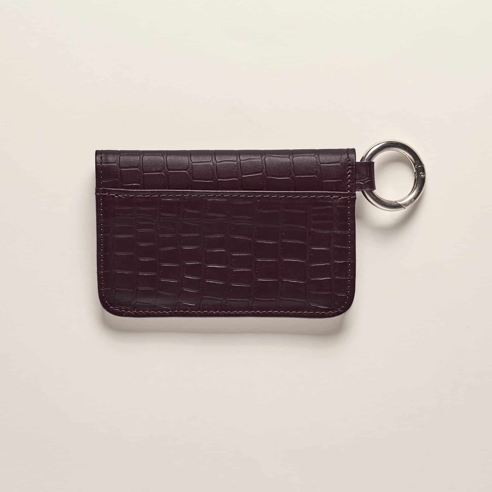 CLIP & GO CASE - CROC EDITION /  BURGUNDY - miniatura 2