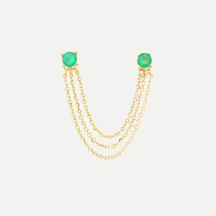 Arete conector basic tres cadenas - miniatura 4