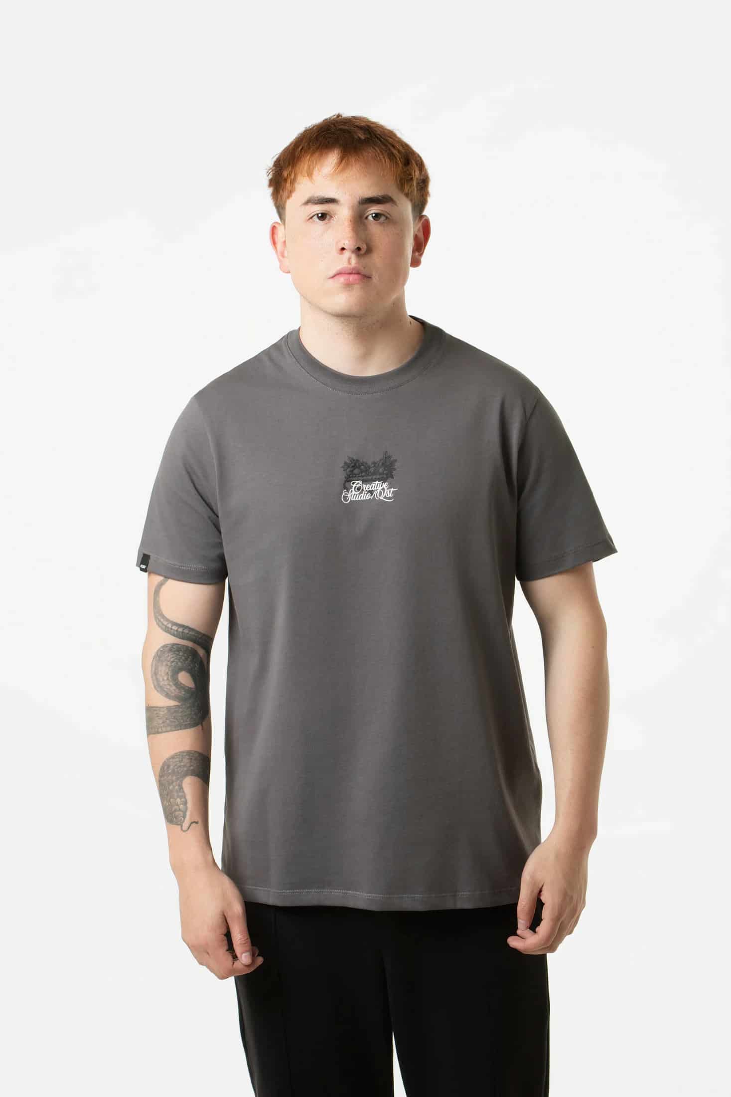 CAMISETA ESPECIAL ESTAMPADO LOCALIZADO COLOR NEGRO-GRIS - miniatura 2