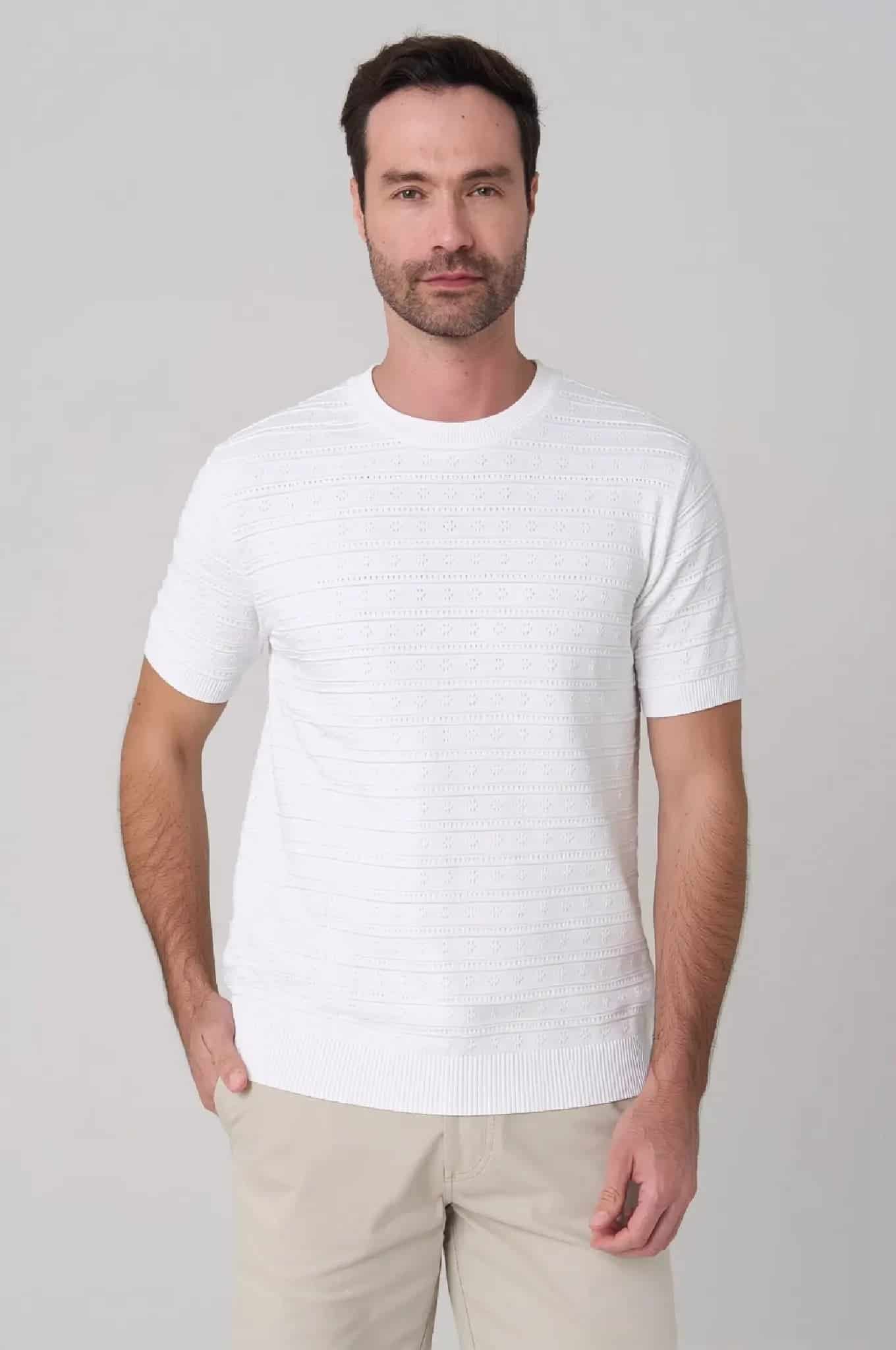 Camiseta tejida casual Js - miniatura 3