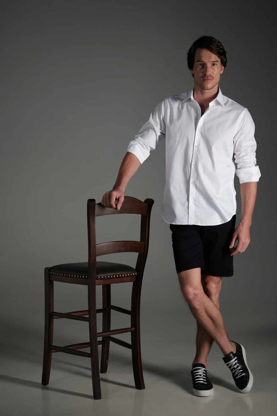 Bermuda Chino Slim Dril Azul Navy - miniatura 3