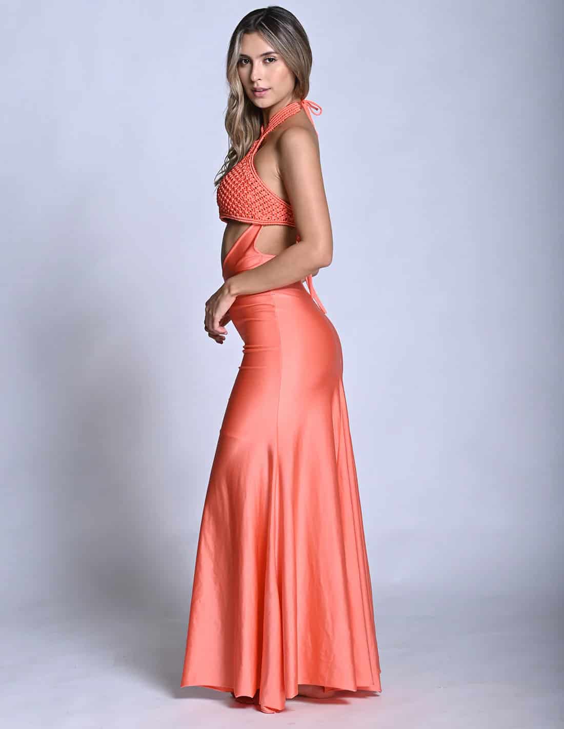 Vestido Kai Salmon - miniatura 3