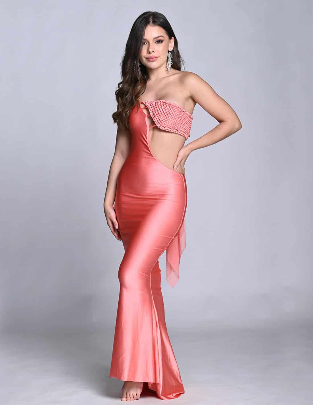 Vestido Kesha Salmon - miniatura 2