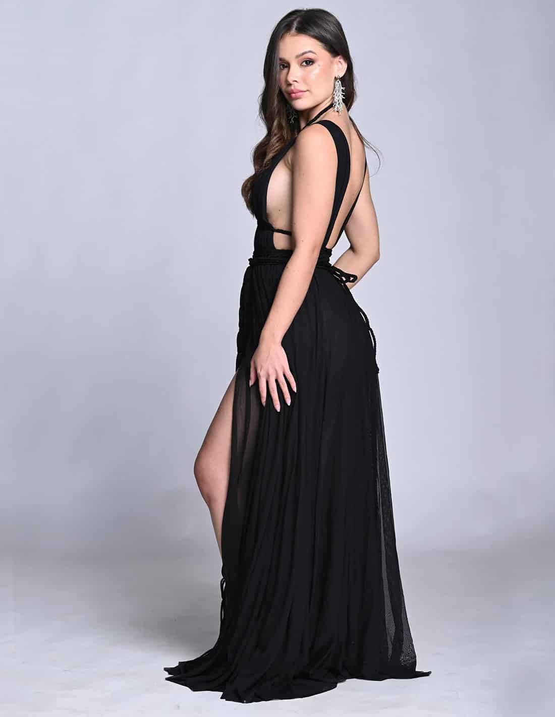 Vestido Diosa Negro - miniatura 4