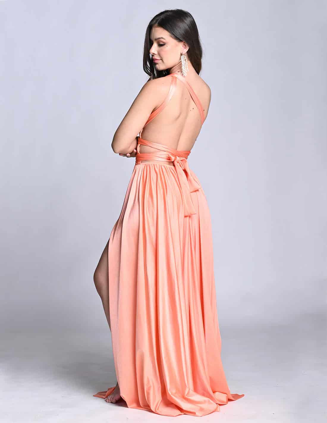 Vestido Plutón Salmon - miniatura 3