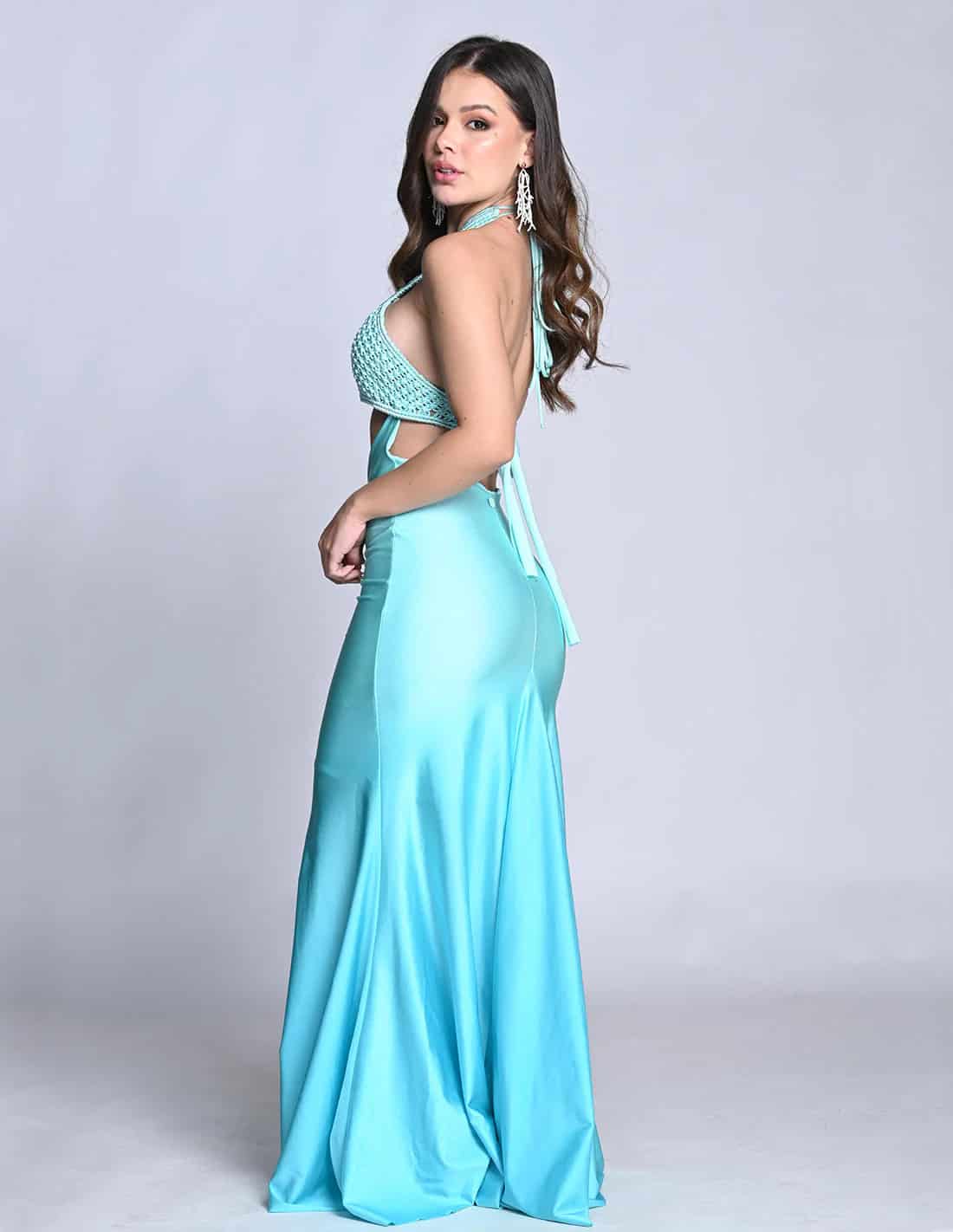 Vestido Kai Turquoise - miniatura 4