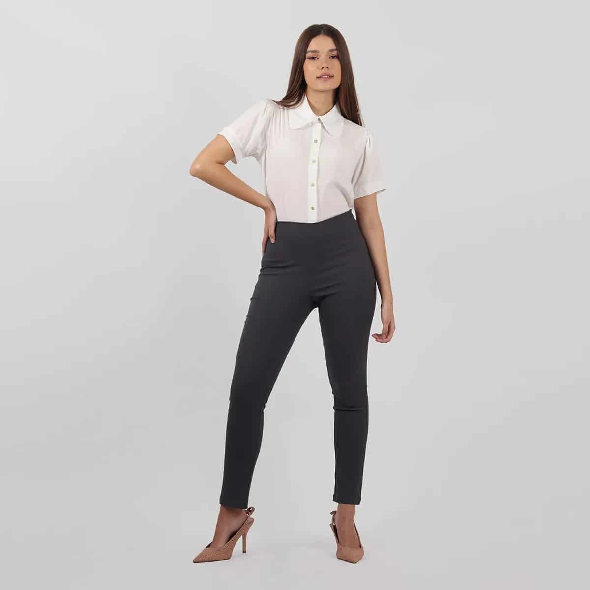 Pantalon tiro alto bota skinny - miniatura 1