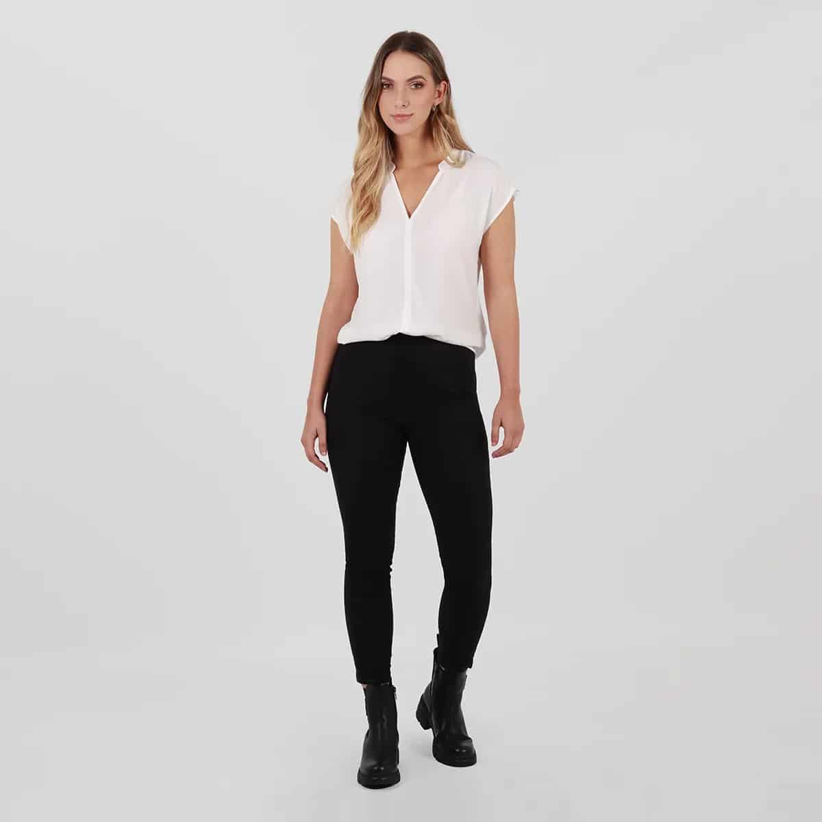 Pantalon tiro medio bota skinny - miniatura 1