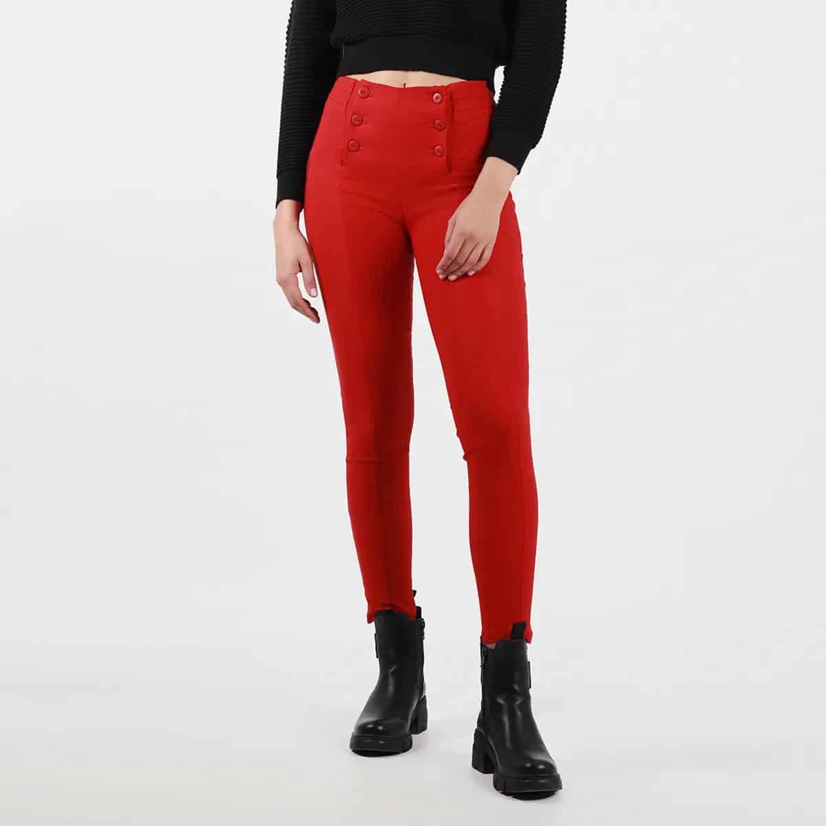 Pantalon tiro alto bota skinny - miniatura 2