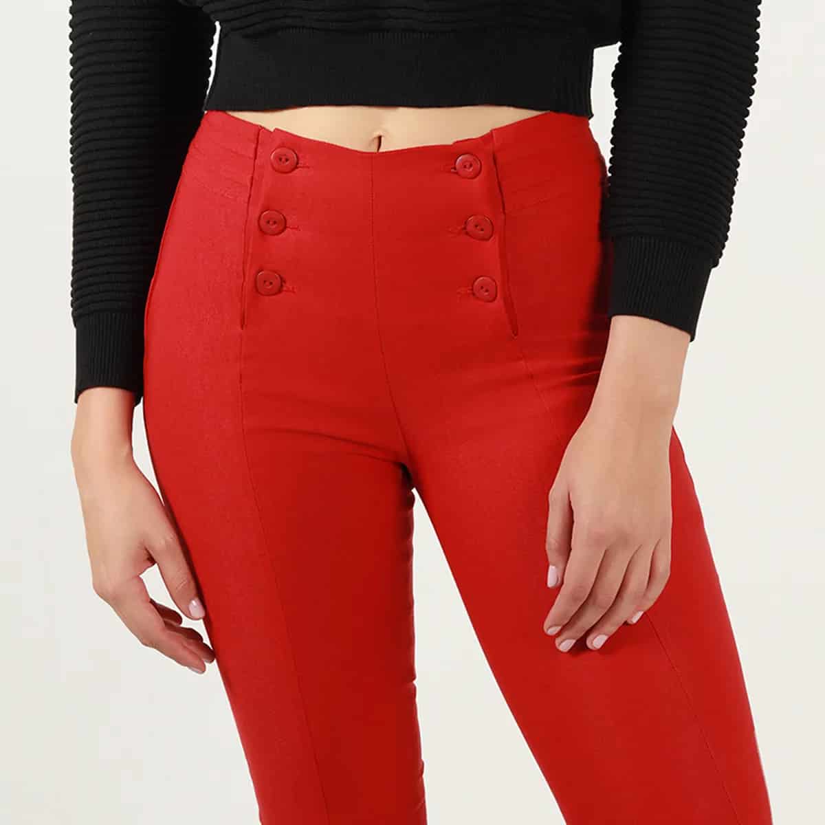 Pantalon tiro alto bota skinny - miniatura 4