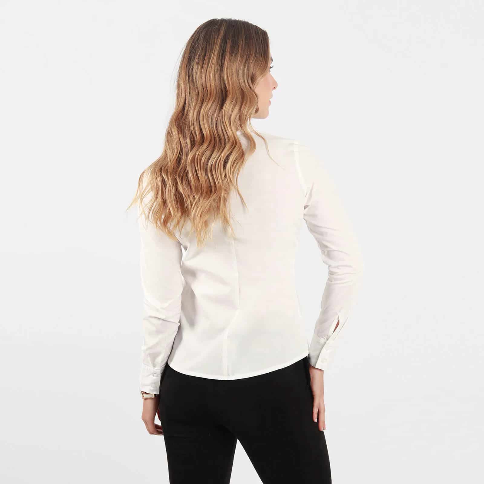 Blusa cuello camisero manga larga - miniatura 4