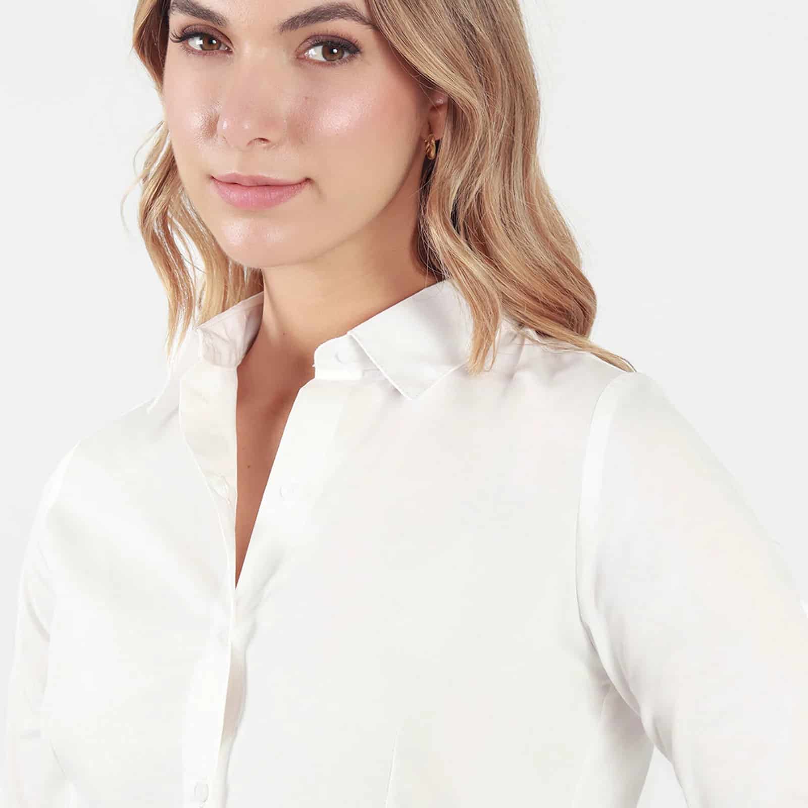 Blusa cuello camisero manga larga - miniatura 1