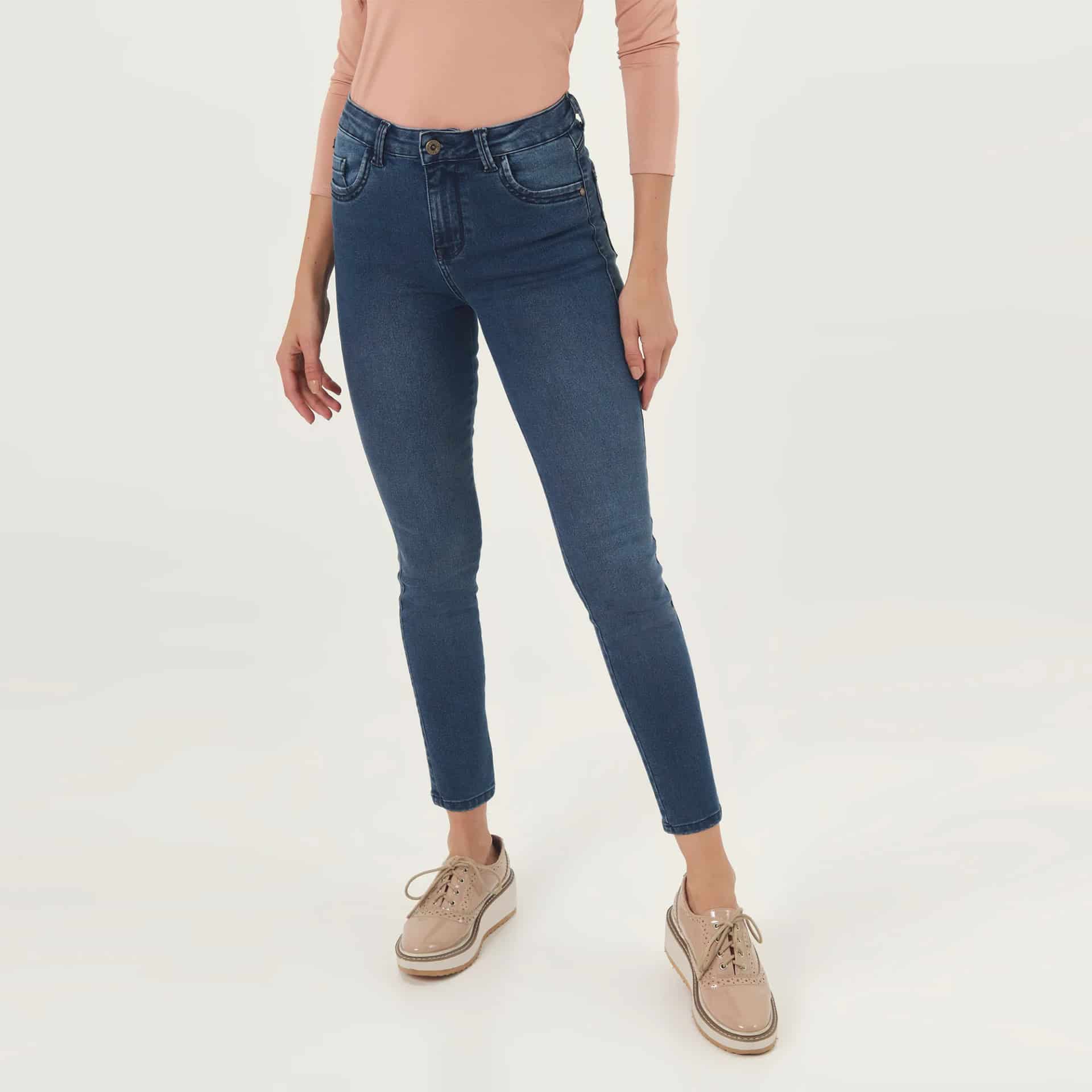 Jean Diva Tiro Medio Bota Skinny Crop - miniatura 5