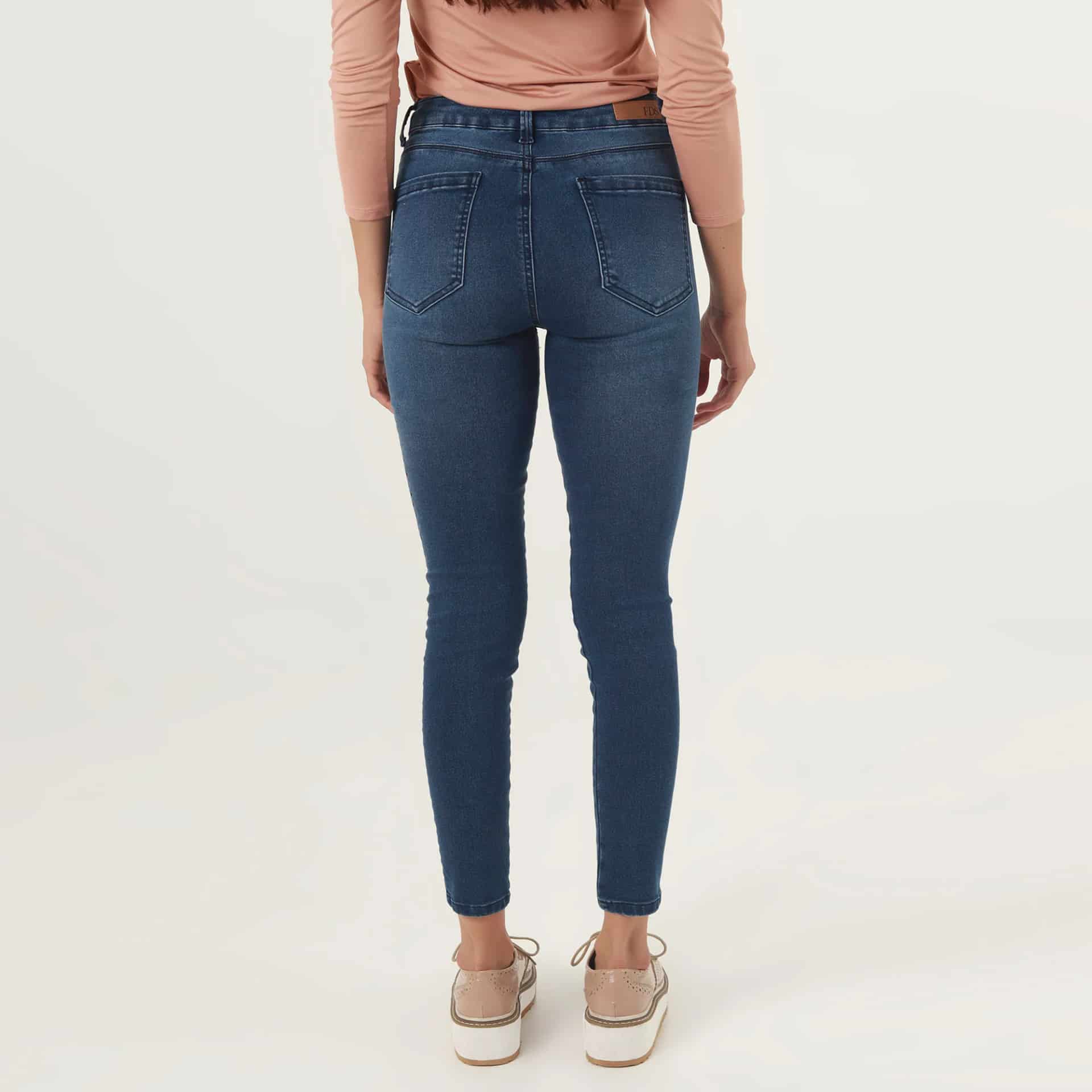 Jean Diva Tiro Medio Bota Skinny Crop - miniatura 3