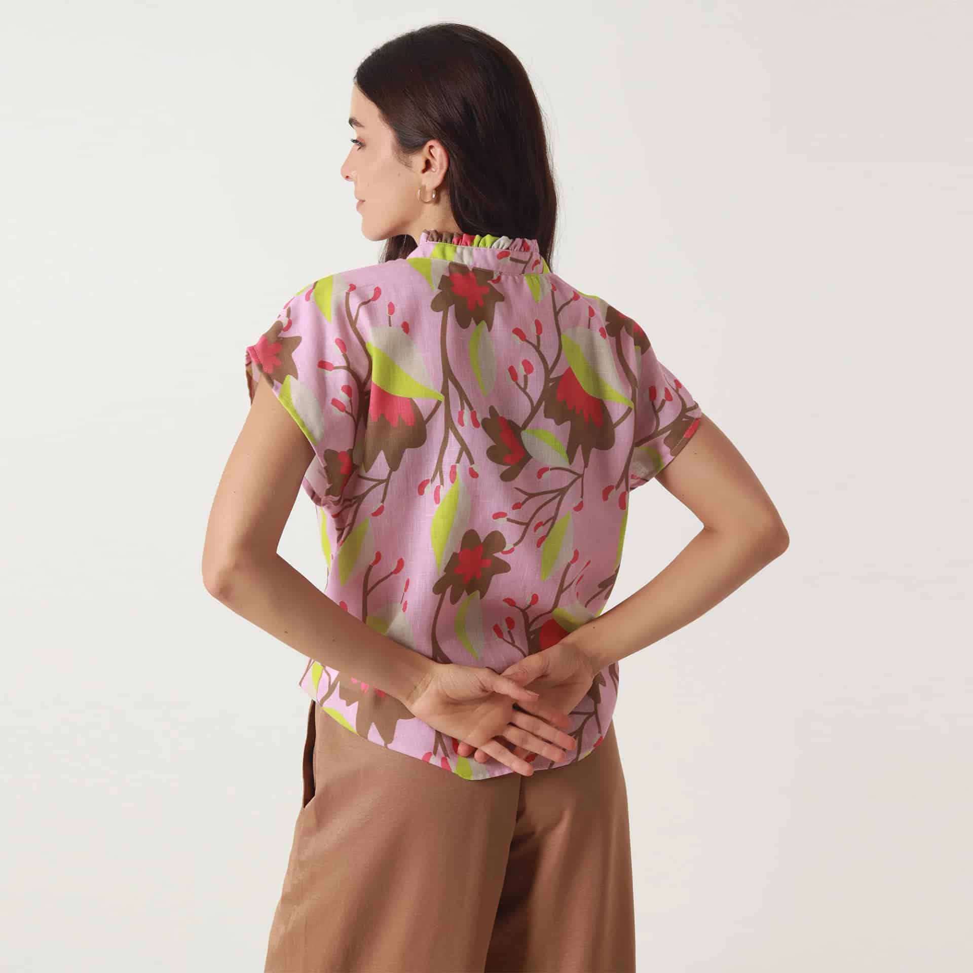 Blusa Cuello Redondo Manga Corta - miniatura 2