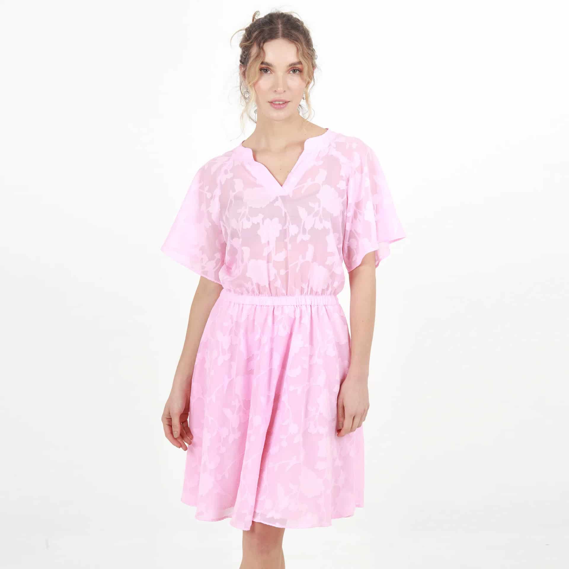 Vestido Cuello V Manga Corta - miniatura 5