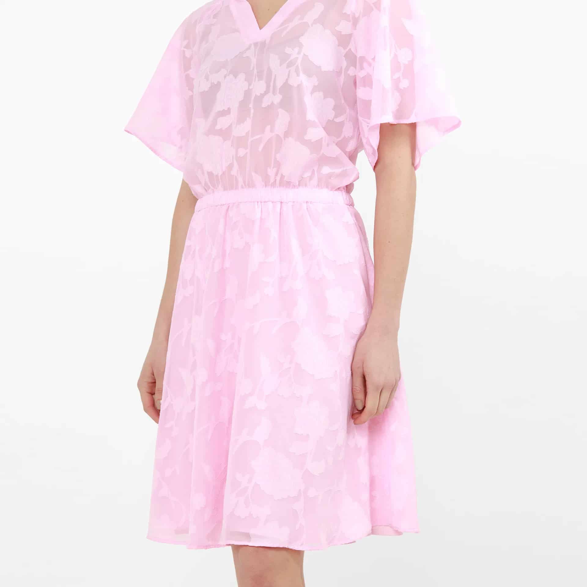 Vestido Cuello V Manga Corta - miniatura 4