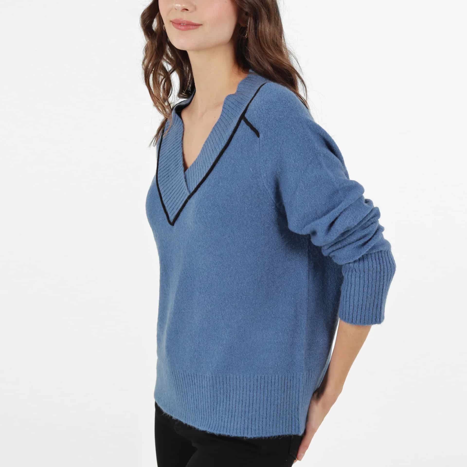 Sweater Cuello V Manga Larga - miniatura 3