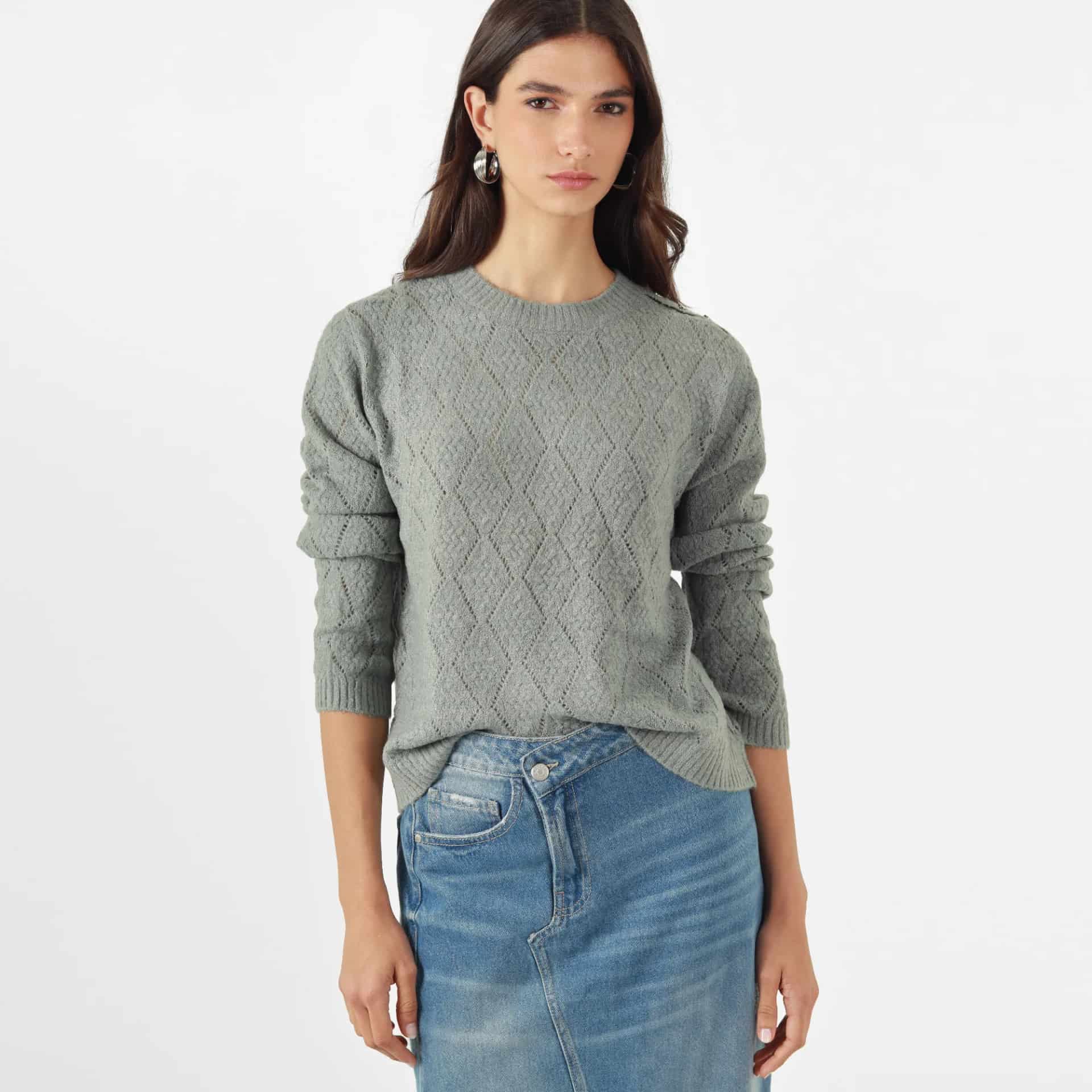 Sweater Cuello Redondo Manga Larga - miniatura 3