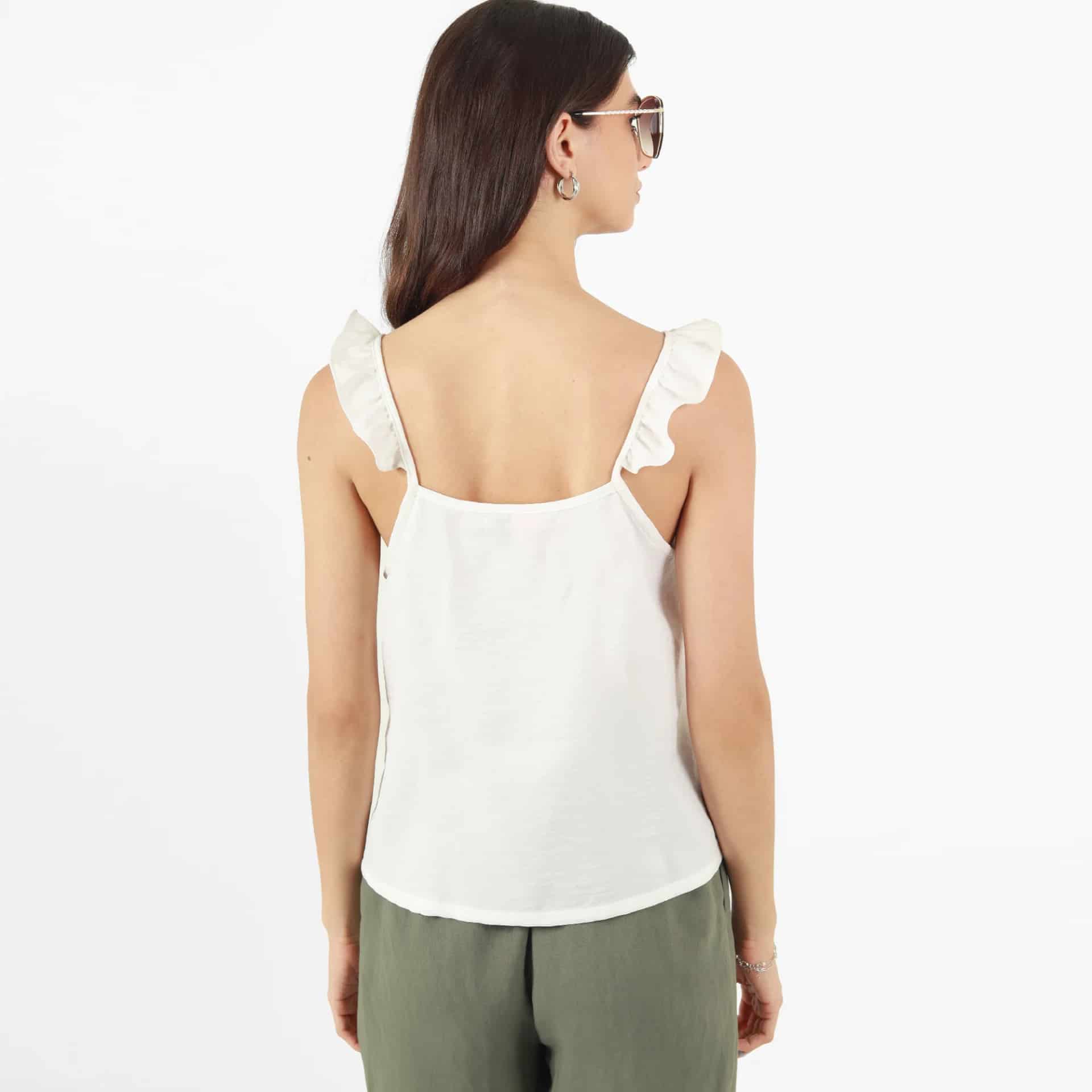 Blusa Cuello Strap Manga Tiras - miniatura 4