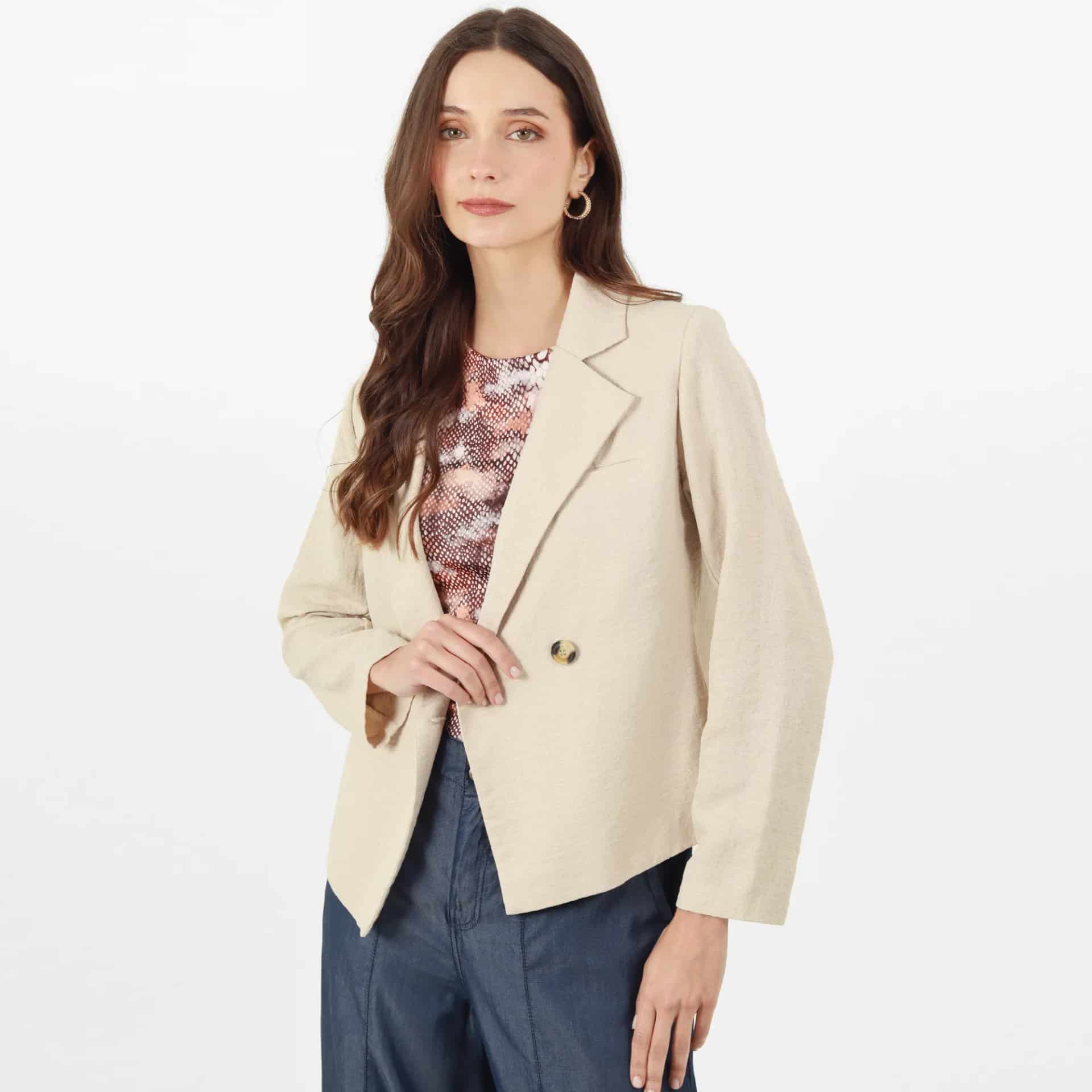 Chaqueta Cuello Solapa Manga Larga - miniatura 1