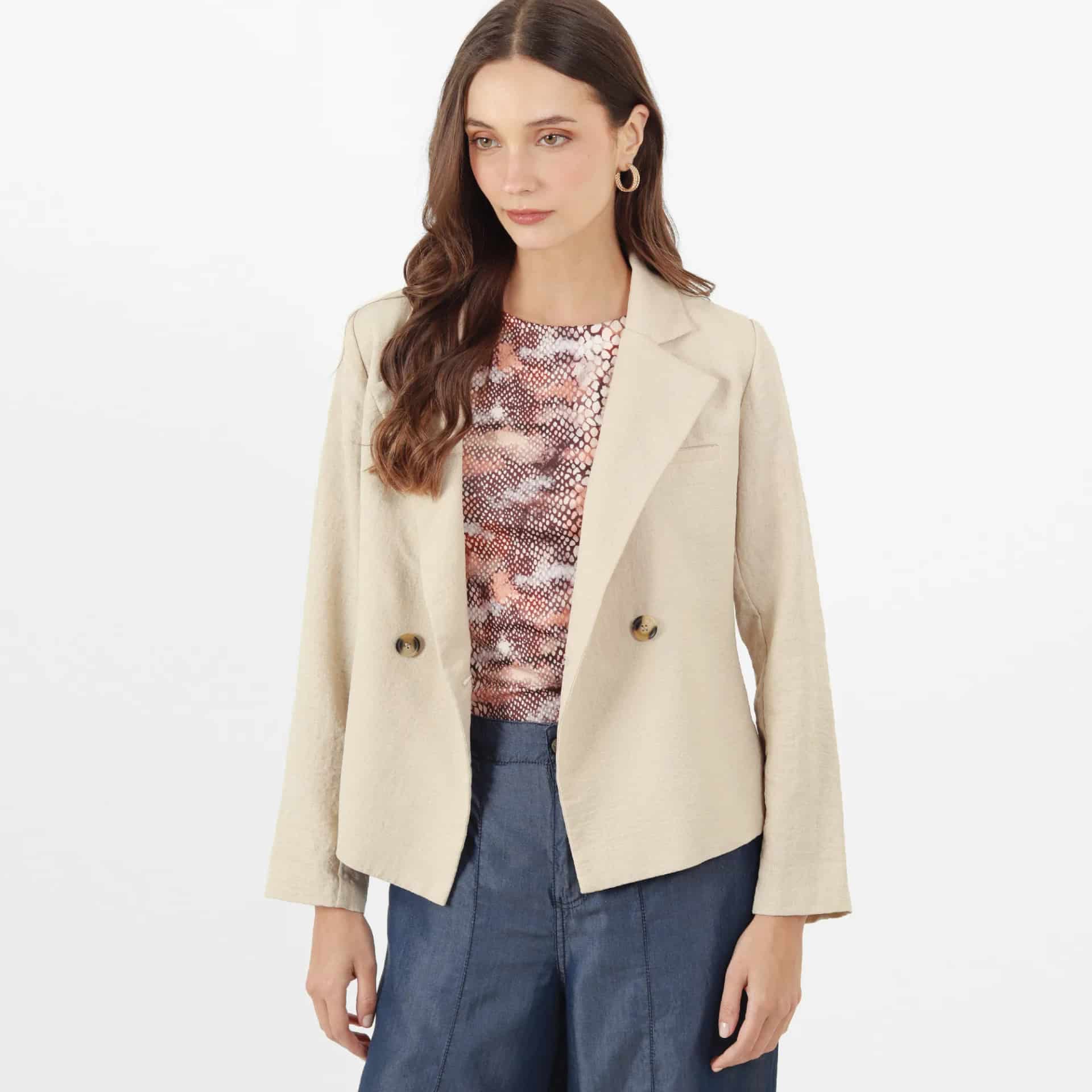 Chaqueta Cuello Solapa Manga Larga - miniatura 4