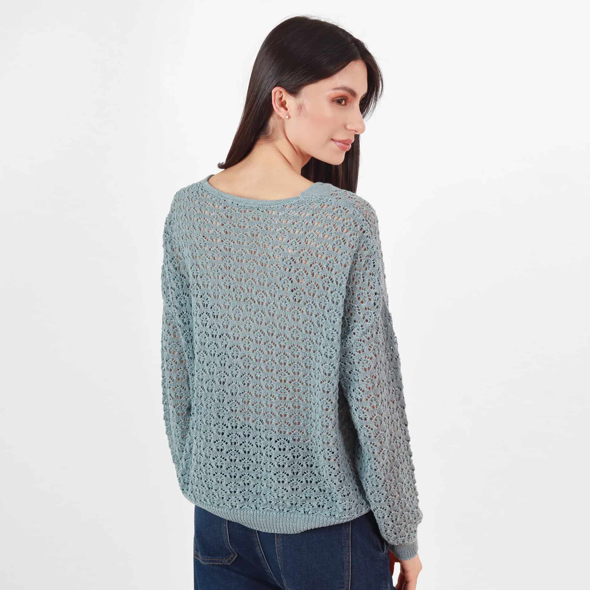 Sweater Cuello V Manga Larga - miniatura 6