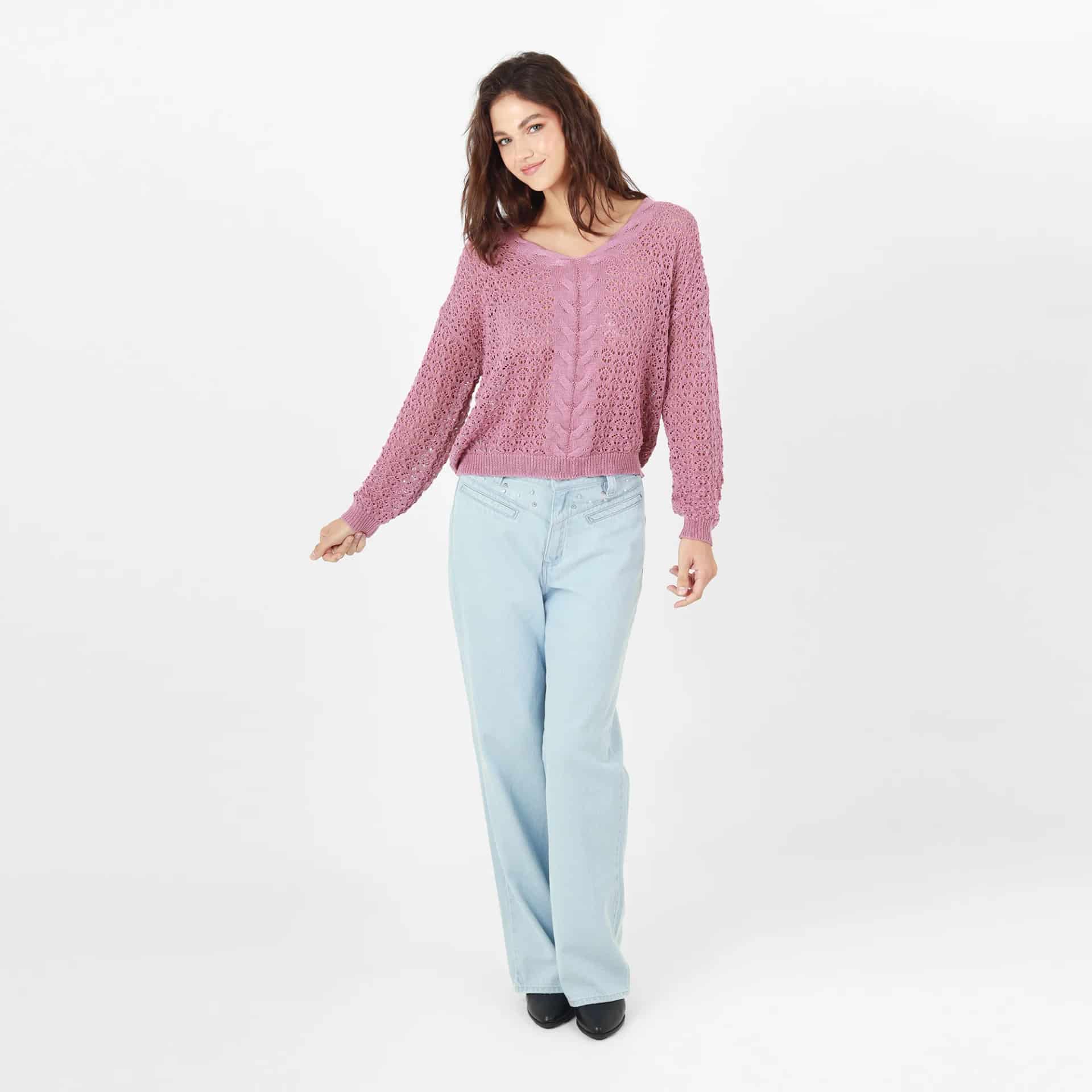 Sweater Cuello V Manga Larga - miniatura 2