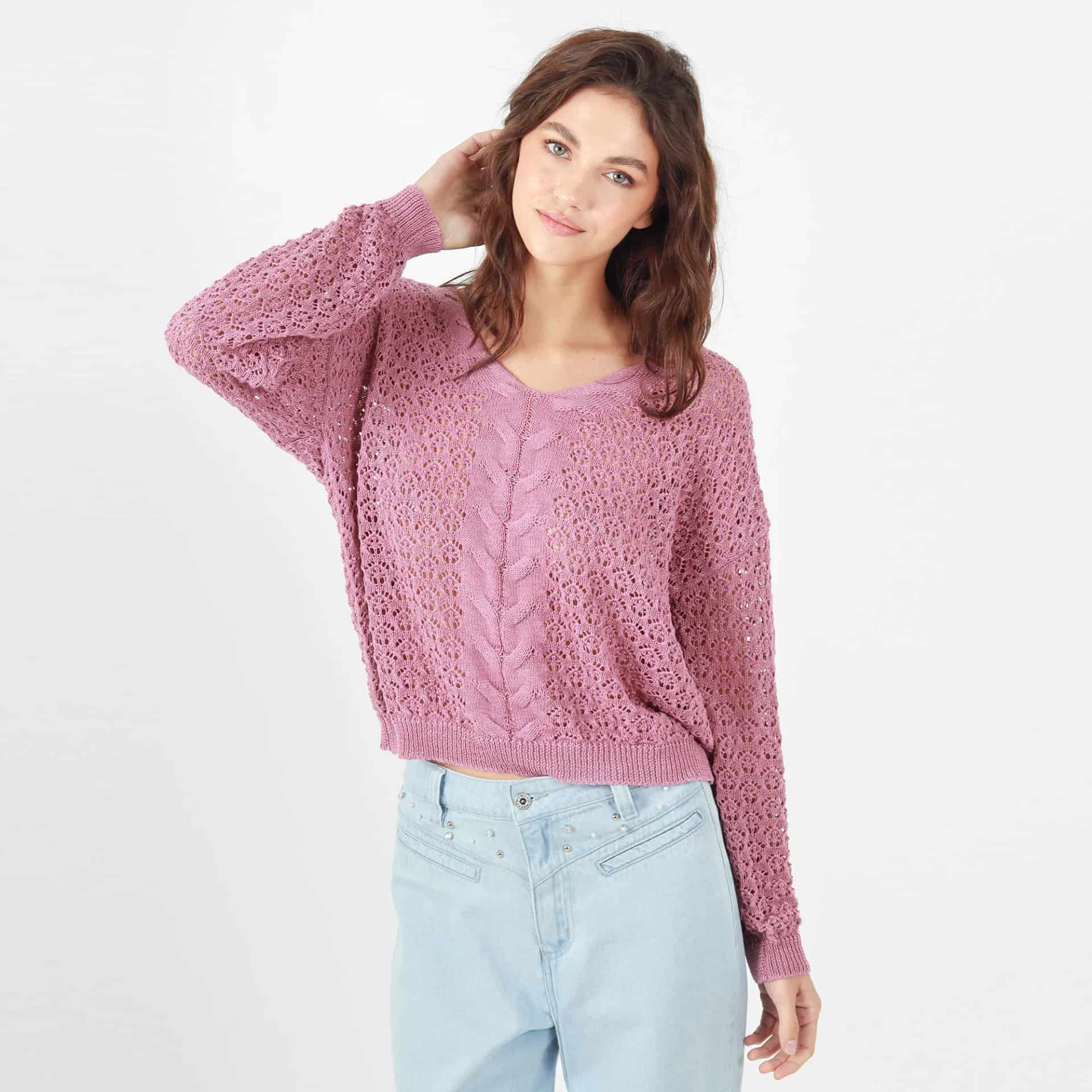 Sweater Cuello V Manga Larga - miniatura 5