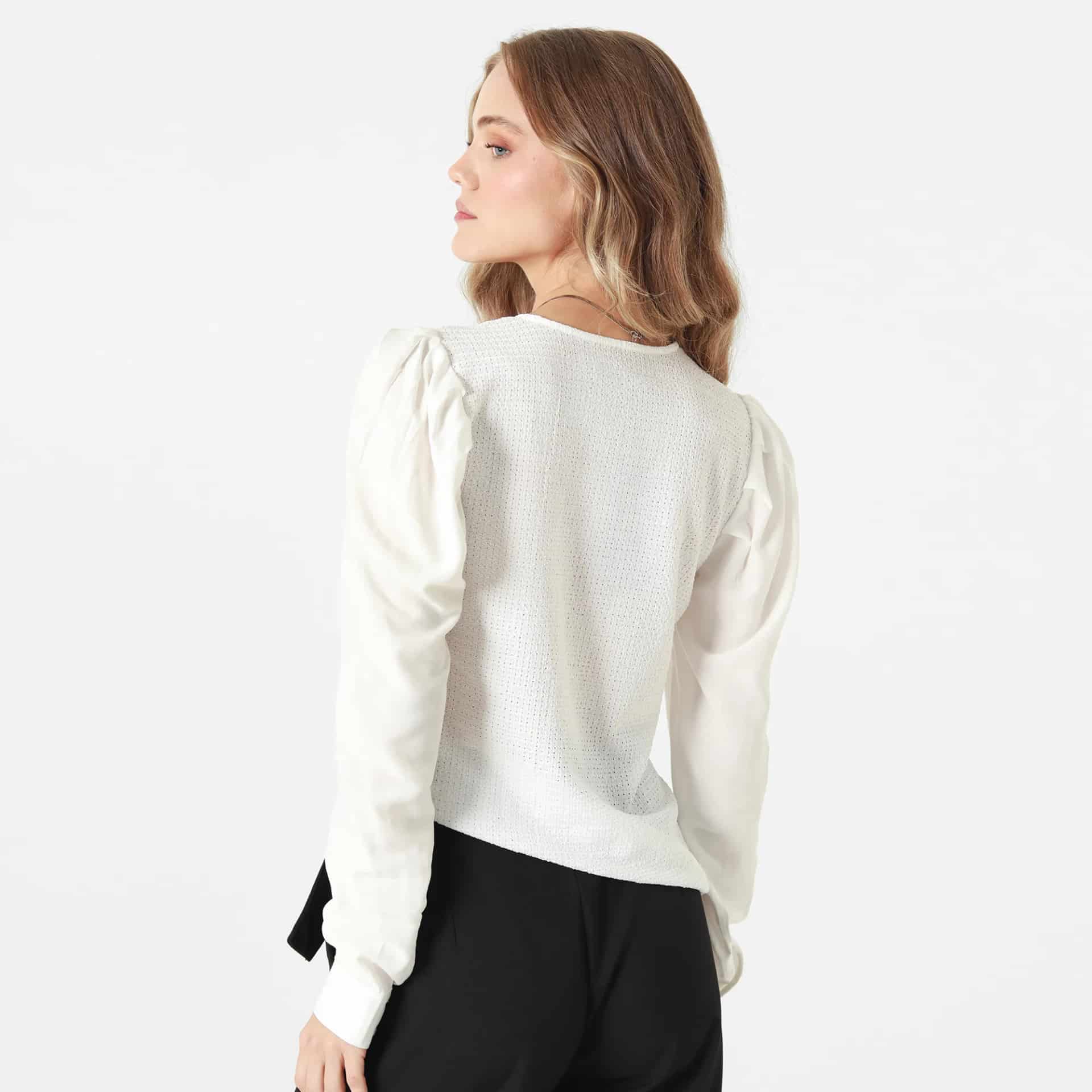Blusa Cuello Redondo Manga Larga - miniatura 2
