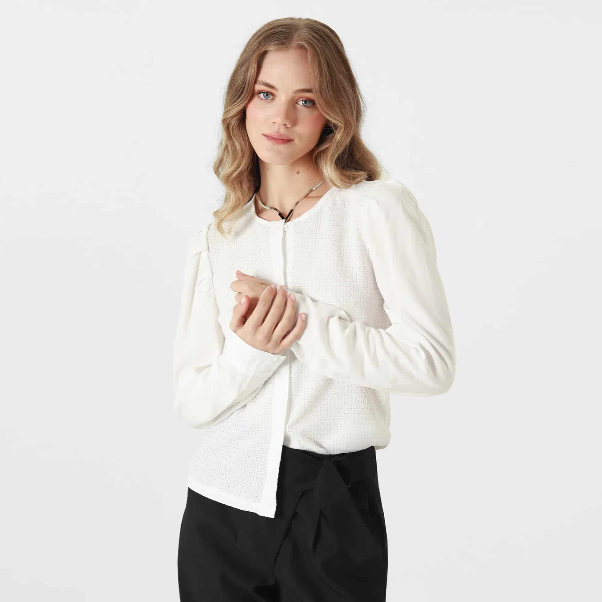 Blusa Cuello Redondo Manga Larga - miniatura 4