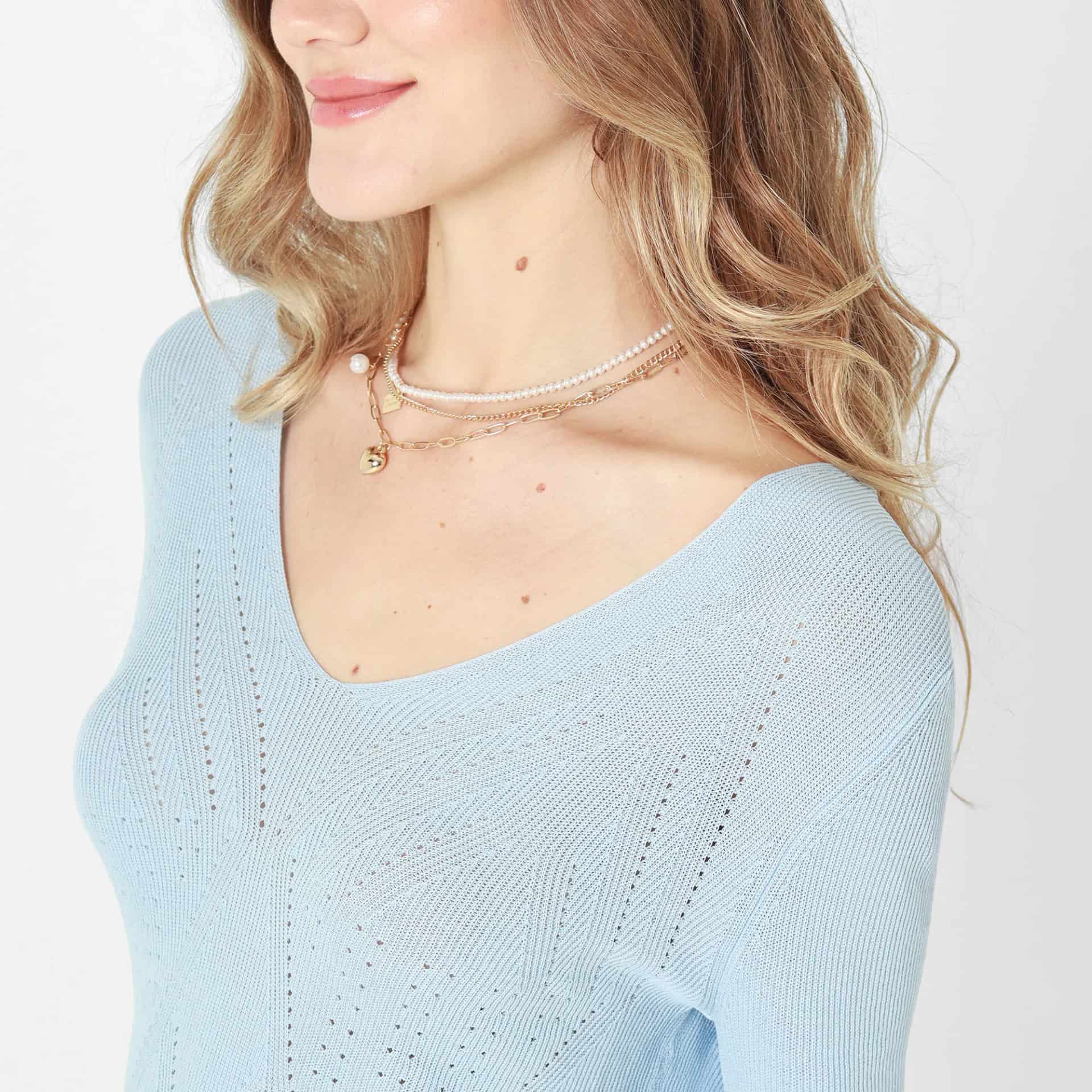 Sweater Cuello V Manga Larga - miniatura 5