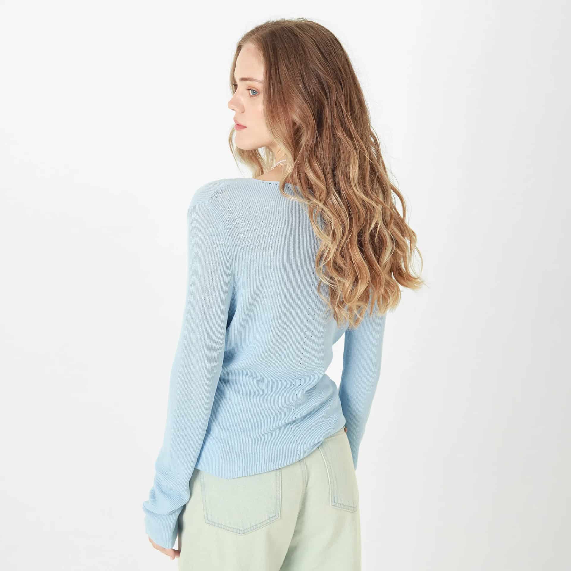 Sweater Cuello V Manga Larga - miniatura 2