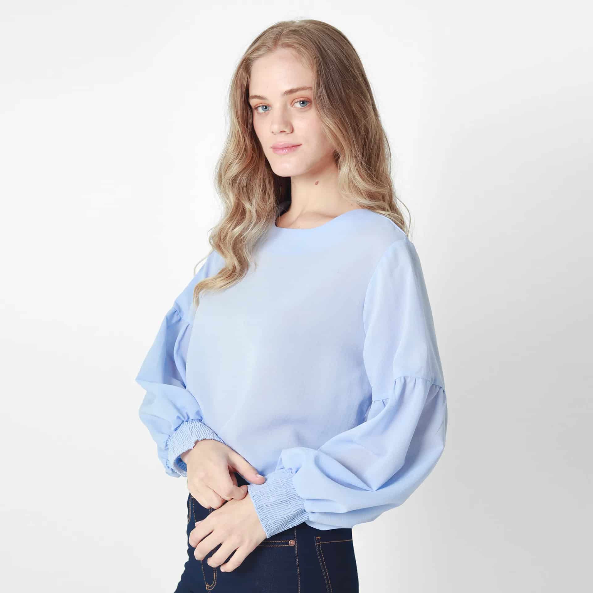 Blusa Cuello Redondo Manga 3Cuartos - miniatura 1