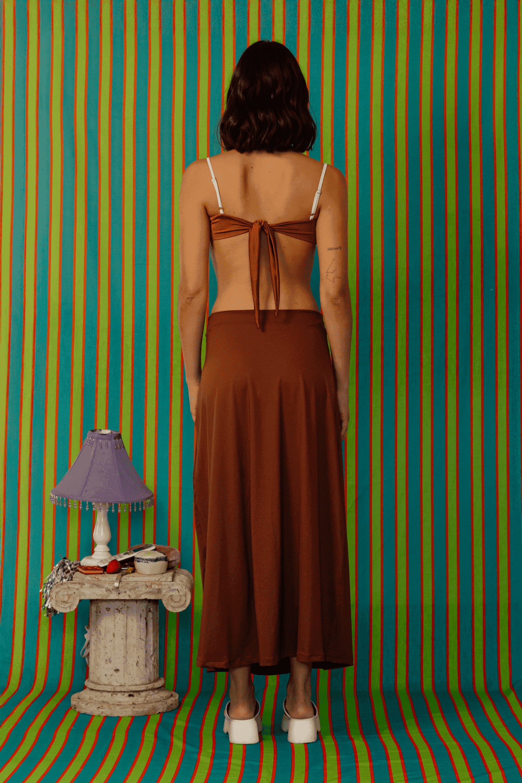 Brown Long Skirt - miniatura 4