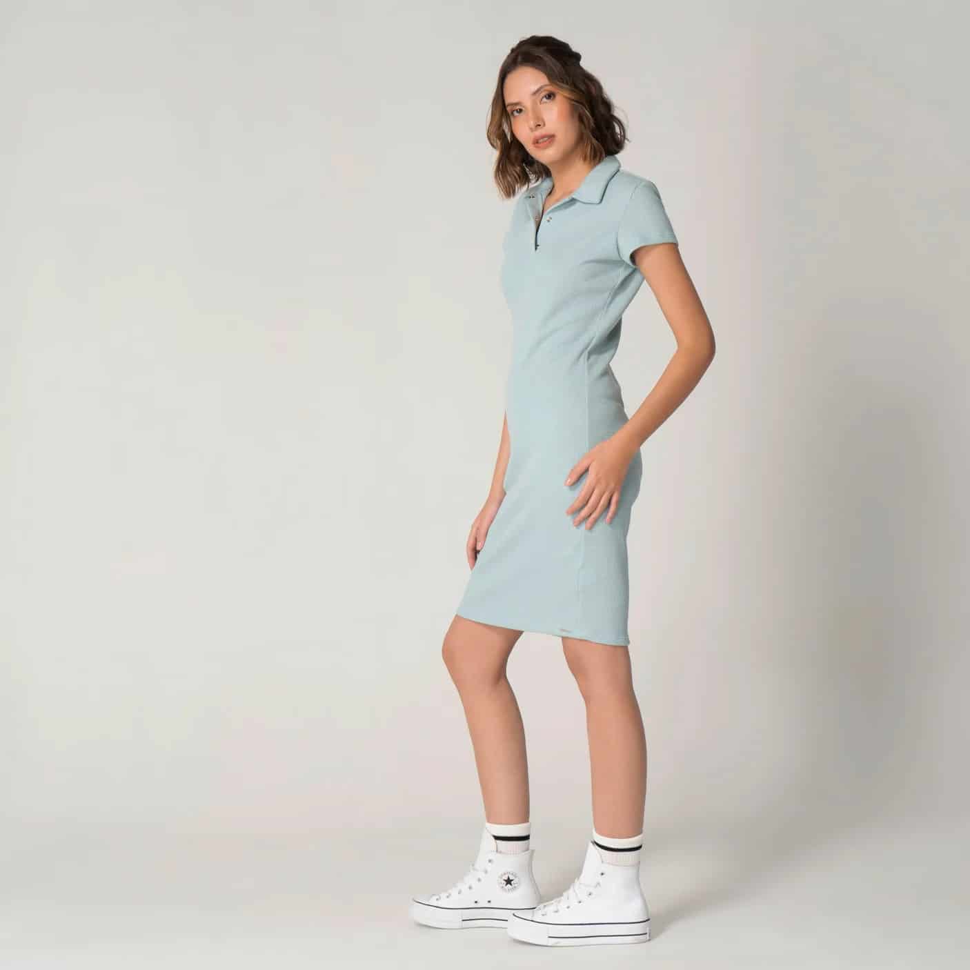 Vestido Slim Cuello Camisero Sport England - miniatura 8