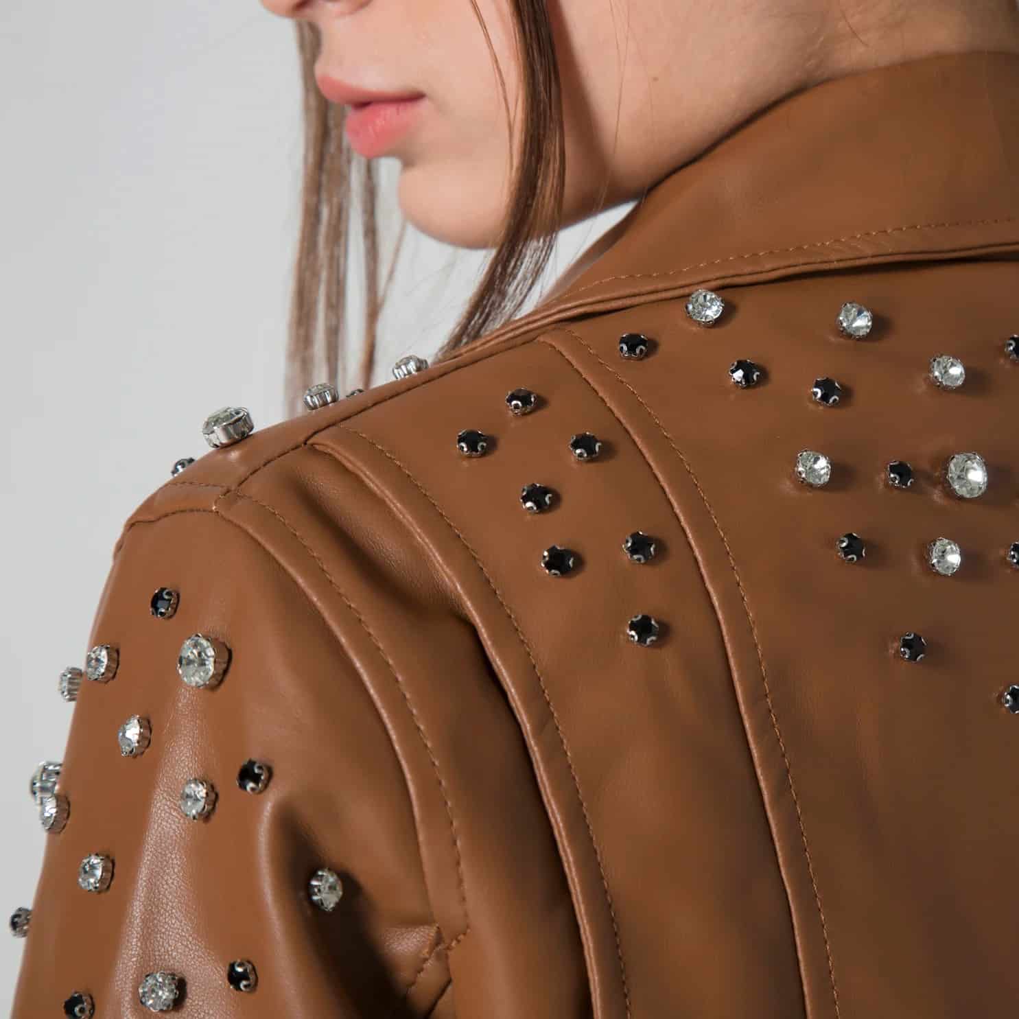 Chaqueta Sintetica Biker Crystal - miniatura 8