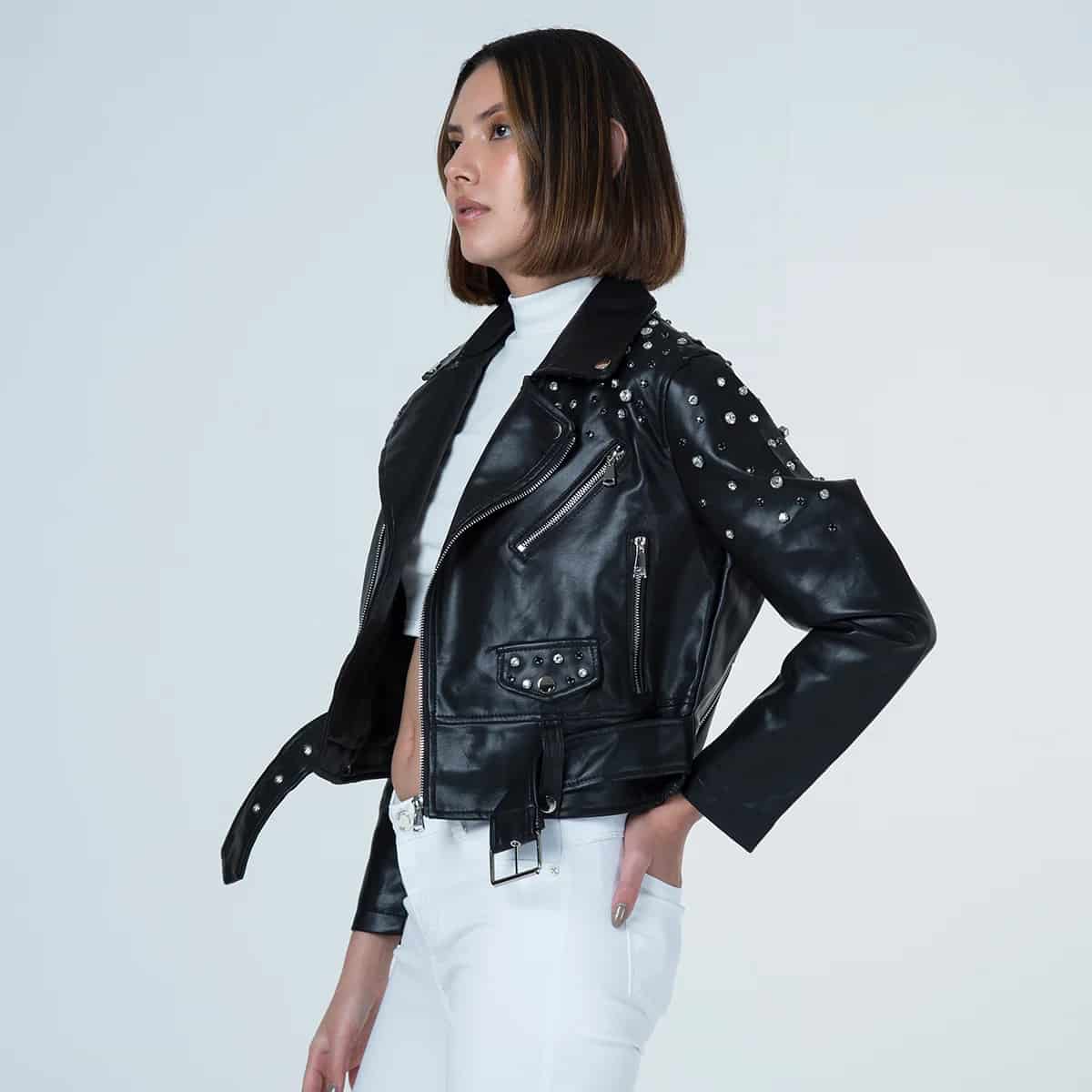 Chaqueta Sintetica Biker Crystal - miniatura 11
