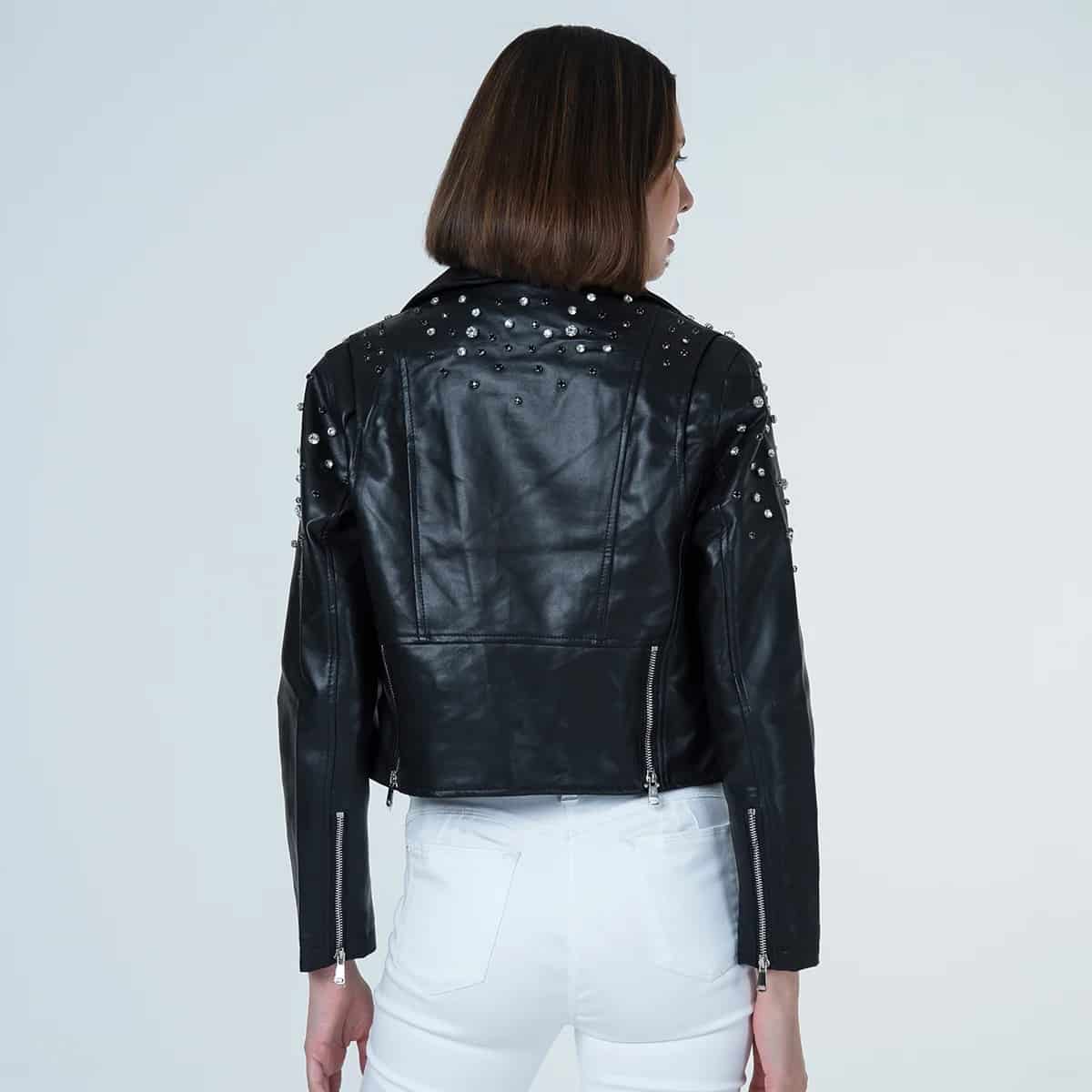 Chaqueta Sintetica Biker Crystal - miniatura 12