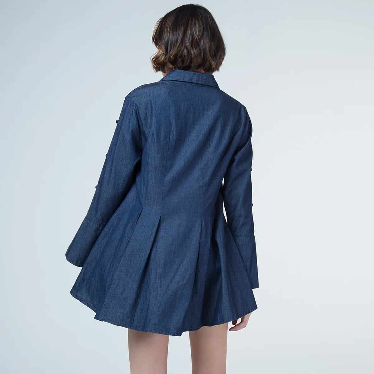 Vestido Denim Slim Corto Genova - miniatura 5
