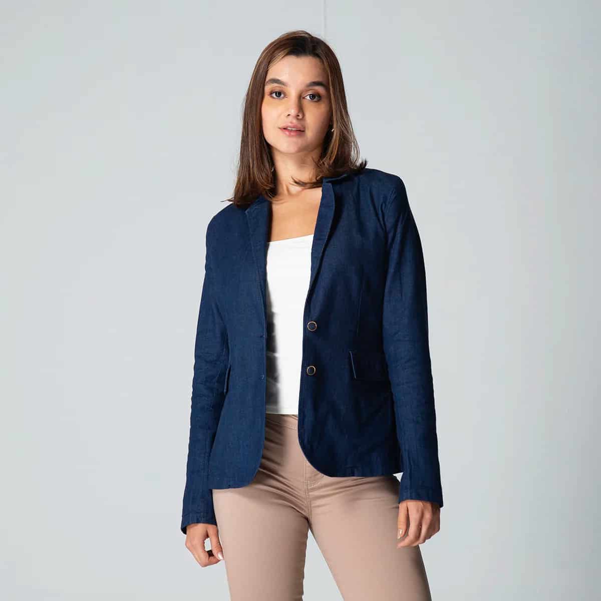 Blazer Casual Denim Slim Blz - miniatura 3