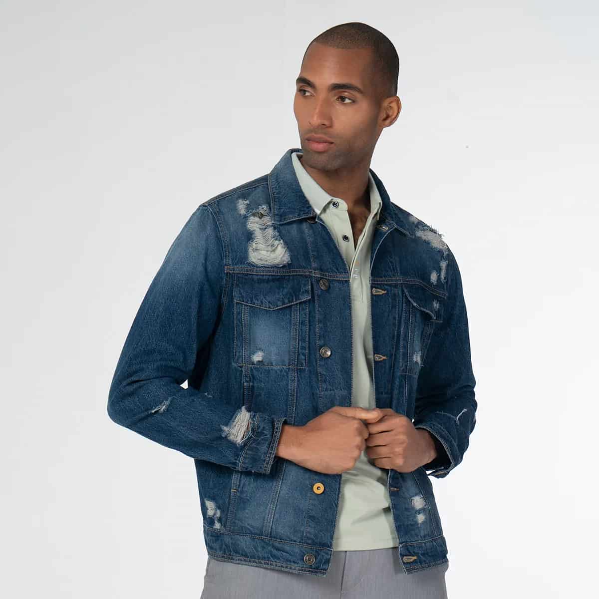 Chaqueta Denim Clasica Regular Trees - miniatura 8