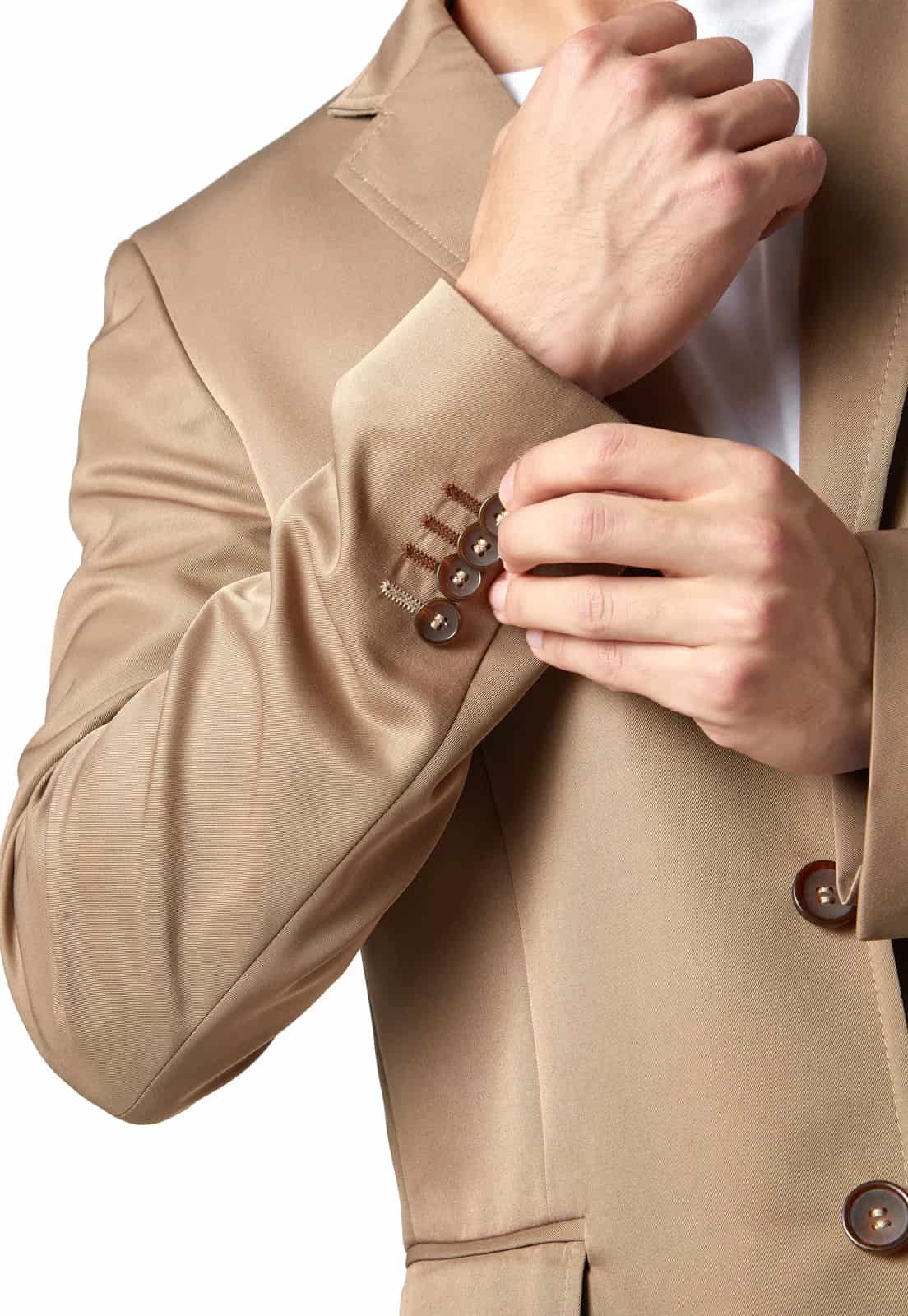 Blazer clásico café claro. - miniatura 7