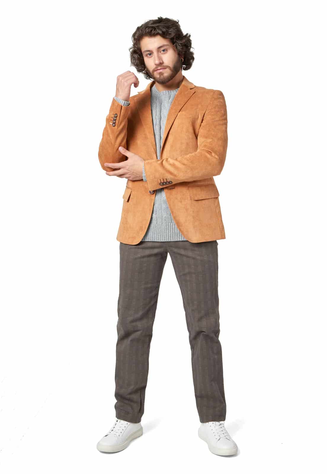 Blazer clásico pana camel. - miniatura 5