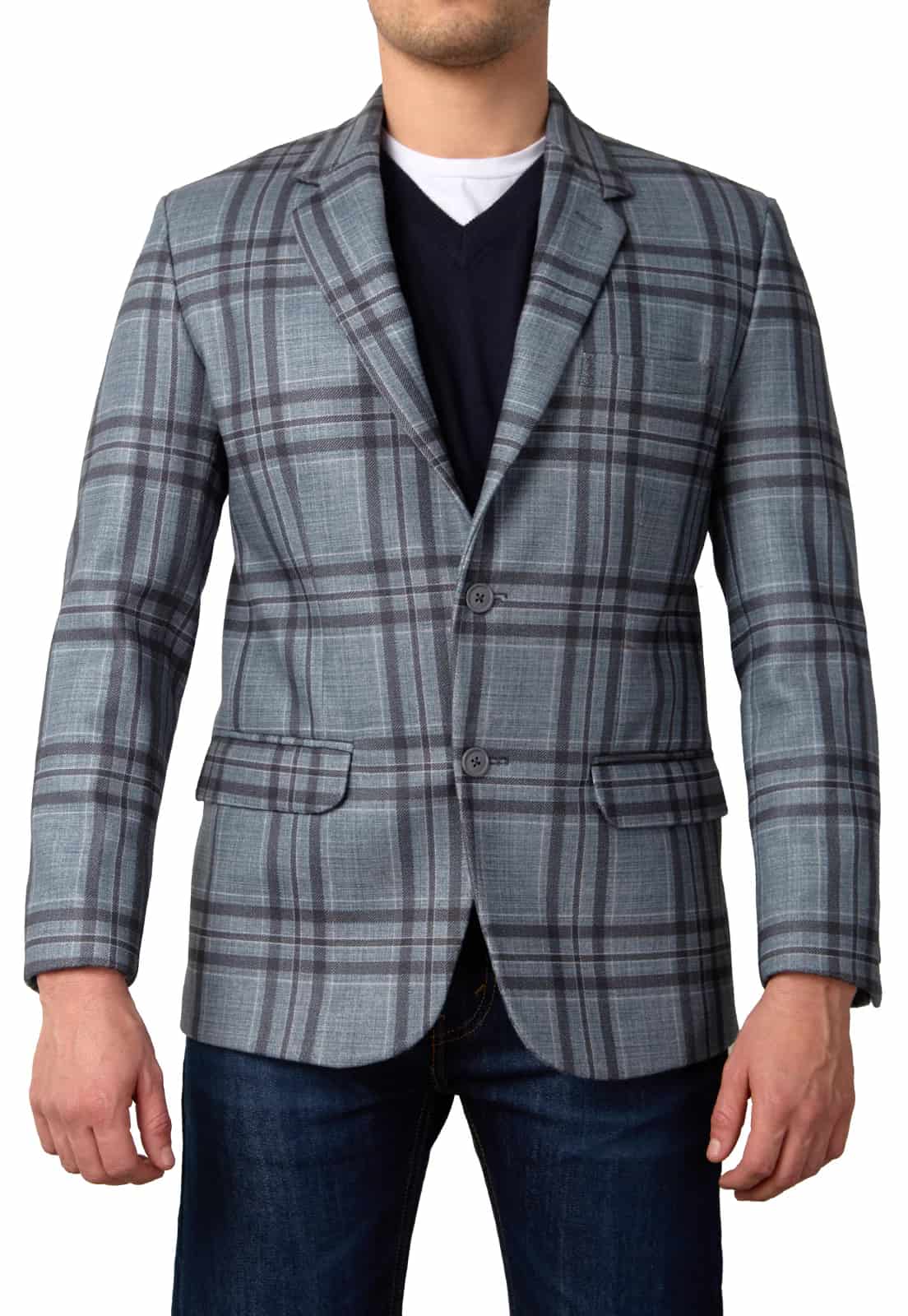Blazer estampado negro a cuadros - miniatura 16