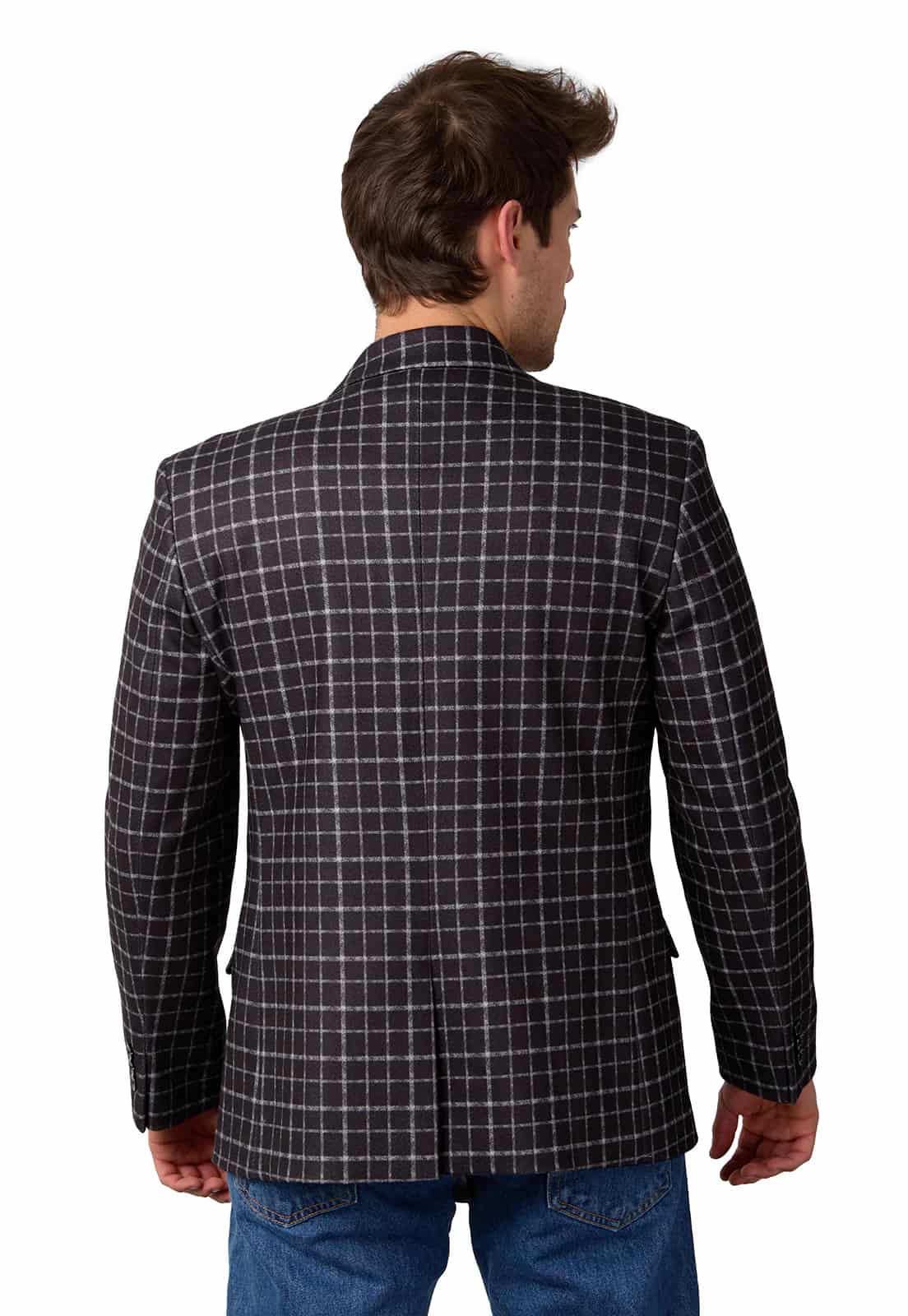 Blazer estampado negro a cuadros - miniatura 9
