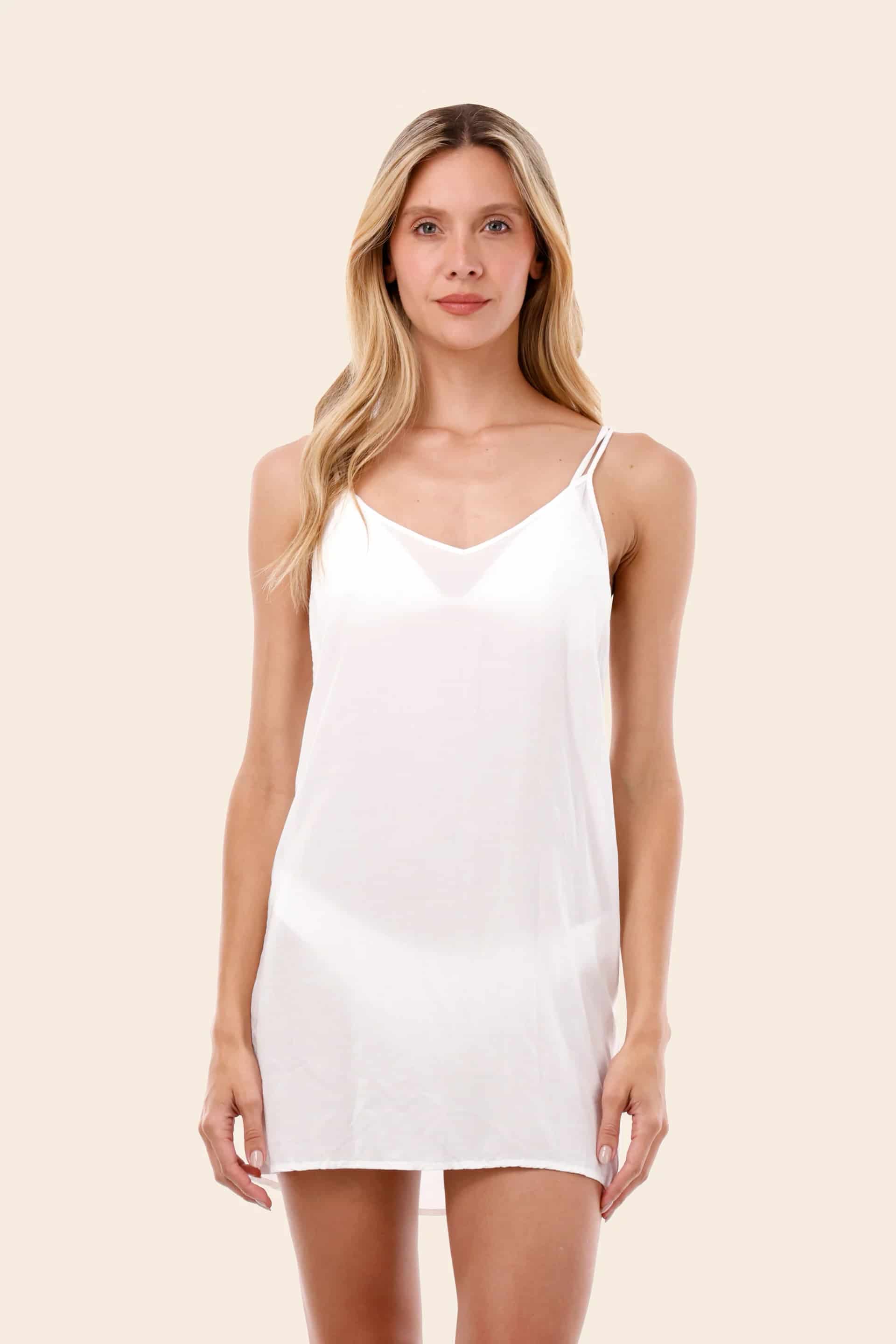 White Silken Slip Dress - miniatura 2