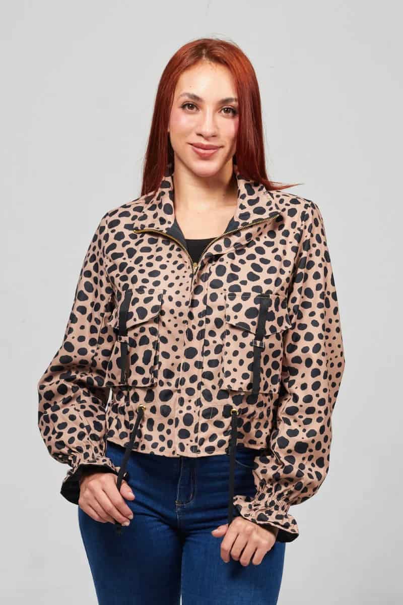 Chaqueta Corta Estampada Animal Print - miniatura 7
