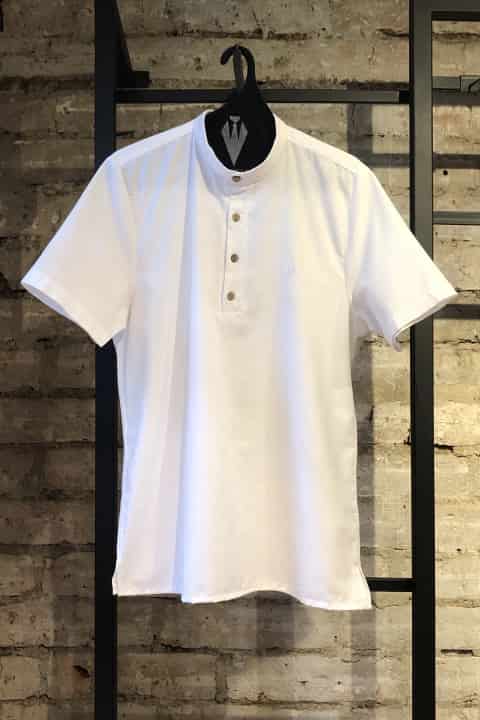 Camibuso Para Hombre Negro Bordado Cráneo - miniatura 3