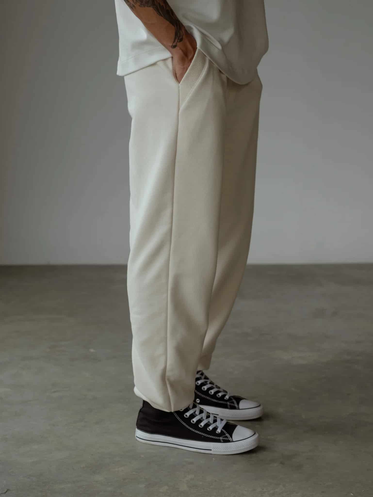 MEN MINIMAL JOGGER - CREAMY - miniatura 9